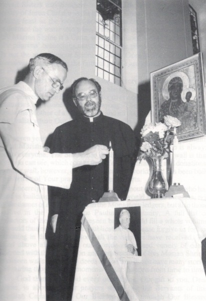 The Church of Our Lady of Fatima, Goulburn, was the first place in Australia where Fr. Augustine J. Lazur (left) began his ministry at the side of Fr. Henry Burne, the parish priest.