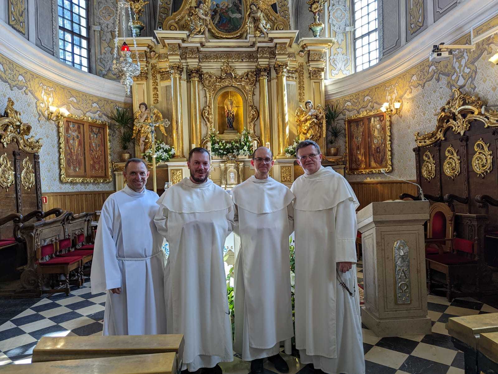 From Left to Right, Br. Matthew, Br. Augustine, Br Paul and Fr. Wojtek after Br. Paul's First Profession